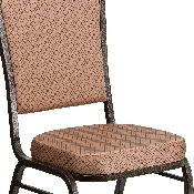 HERCULES Series Crown Back Stacking Banquet Chair in Gold Diamond Patterned Fabric - Gold Vein Frame, FD-C01-GOLDVEIN-GO-GG