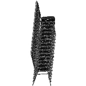 HERCULES Series Crown Back Stacking Banquet Chair in Purple Fabric - Gold Vein Frame, FD-C01-PUR-GV-GG