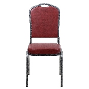 HERCULES Series Crown Back Stacking Banquet Chair in Burgundy Vinyl - Silver Vein Frame, FD-C01-SILVERVEIN-BURG-VY-GG