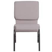 HERCULES Series 18.5''W Stacking Church Chair in Gray Dot Fabric - Silver Vein Frame, FD-CH02185-SV-GYDOT-GG