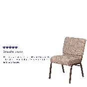 HERCULES Series 21''W Stacking Church Chair in Beige Fabric - Copper Vein Frame, FD-CH0221-4-CV-BGE1-GG
