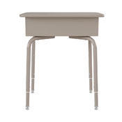 Billie Student Desk with Open Front Metal Book Box - Gray Granite/Silver, FD-DESK-GY-GY-GG