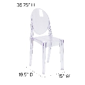 Ghost Side Chair in Transparent Crystal, FH-111-APC-CLR-GG