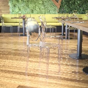 Ghost Side Chair in Transparent Crystal, FH-111-APC-CLR-GG