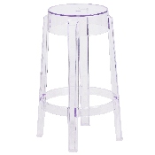 25.75'' High Transparent Counter Height Stool, FH-118-APC1-GG