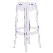29.75'' High Transparent Barstool, FH-118-APC2-GG