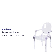 Ghost Chair with Arms in Transparent Crystal, FH-124-APC-CLR-GG