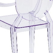 Ghost Chair with Arms in Transparent Crystal, FH-124-APC-CLR-GG