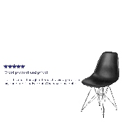 Elon Series Black Plastic Chair with Chrome Base, FH-130-CPP1-BK-GG