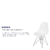 Elon Series White Plastic Chair with Chrome Base, FH-130-CPP1-WH-GG