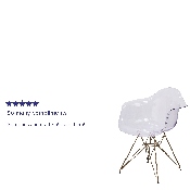 Alonza Series Transparent Side Chair with Gold Base, FH-132-CPC1-GG