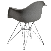 Alonza Series Moss Gray Plastic Chair with Chrome Base, FH-132-CPP1-GY-GG