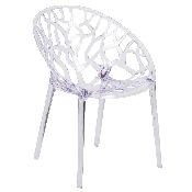 Specter Series Transparent Stacking Side Chair, FH-156-APC-GG