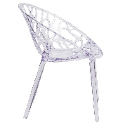 Specter Series Transparent Stacking Side Chair, FH-156-APC-GG