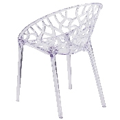 Specter Series Transparent Stacking Side Chair, FH-156-APC-GG