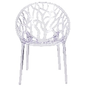 Specter Series Transparent Stacking Side Chair, FH-156-APC-GG
