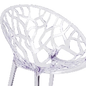 Specter Series Transparent Stacking Side Chair, FH-156-APC-GG