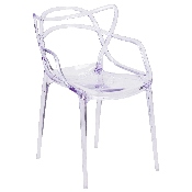 Nesting Series Transparent Stacking Side Chair, FH-173-APC-GG