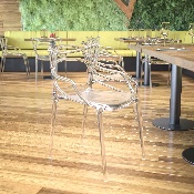 Nesting Series Transparent Stacking Side Chair, FH-173-APC-GG