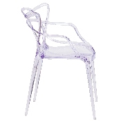 Nesting Series Transparent Stacking Side Chair, FH-173-APC-GG