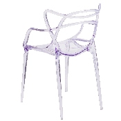 Nesting Series Transparent Stacking Side Chair, FH-173-APC-GG