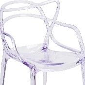 Nesting Series Transparent Stacking Side Chair, FH-173-APC-GG