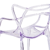 Nesting Series Transparent Stacking Side Chair, FH-173-APC-GG