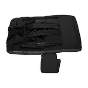 Malta Black Portable Lightweight Reclining Stadium Chair with Armrests, Padded Back & Seat with Dual Storage Pockets and Backpack Straps, FV-FA090-BK-GG