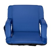 Malta Blue Portable Lightweight Reclining Stadium Chair with Armrests, Padded Back & Seat with Dual Storage Pockets and Backpack Straps, FV-FA090-BL-GG