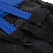 Malta Blue Portable Lightweight Reclining Stadium Chair with Armrests, Padded Back & Seat with Dual Storage Pockets and Backpack Straps, FV-FA090-BL-GG