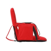 Malta Red Portable Heated Reclining Stadium Chair with Armrests, Padded Back & Heated Seat with Dual Storage Pockets and Backpack Straps, FV-FA090H-RD-GG