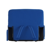 Malta Blue Portable Heated Reclining Stadium Chair with Armrests, Heated Padded Back & Heated Seat with Dual Storage Pockets and Backpack Straps, FV-FA090HH-BL-GG
