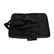 Malta Extra Wide Black Lightweight Reclining Stadium Chair with Armrests, Padded Back & Seat with Dual Storage Pockets and Backpack Straps, FV-FA090L-BK-GG