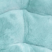 Gwen 23" Kids Cozy Mini Folding Saucer Chair, Faux Fur Moon Chair for Toddlers and Bedroom, Dusty Aqua/Soft Gold, FV-FMC-030-DTAQ-SGD-GG
