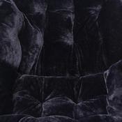 Archer 28" Oversized Portable Faux Fur Folding Saucer Chair with Folding Ottoman for Dorm, Bedroom, Black Faux Fur/Black Frame, FV-FSC-027-FR-BK-BK-GG