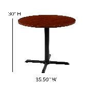 36" Round Multi-Purpose Conference Table in Cherry, GC-M-BLK-15-CHR-GG