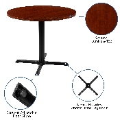36" Round Multi-Purpose Conference Table in Cherry, GC-M-BLK-15-CHR-GG