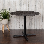 36" Round Multi-Purpose Conference Table in Rustic Gray, GC-M-BLK-15-GRY-GG