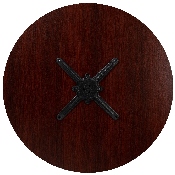 36" Round Multi-Purpose Conference Table in Mahogany, GC-M-BLK-15-MHG-GG