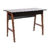 Home Office Writing Computer Desk with Drawer - Table Desk for Writing and Work, Black/Walnut, GC-MBLK60-BK-WAL-GG
