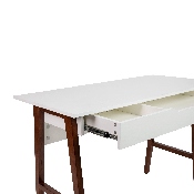 Home Office Writing Computer Desk with Drawer - Table Desk for Writing and Work, White/Walnut, GC-MBLK60-WH-WAL-GG