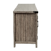Ayrith Modern Farmhouse Barn Door TV Stand in Gray for TV's up to 65 Inches - 59 Inch Entertainment Center with Adjustable Shelf, GC-MBLK67-GY-GG