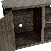 Ayrith Modern Farmhouse Barn Door TV Stand in Gray for TV's up to 65 Inches - 59 Inch Entertainment Center with Adjustable Shelf, GC-MBLK67-GY-GG