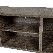 Ayrith Modern Farmhouse Barn Door TV Stand in Gray for TV's up to 65 Inches - 59 Inch Entertainment Center with Adjustable Shelf, GC-MBLK67-GY-GG