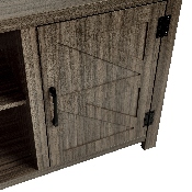 Ayrith Modern Farmhouse Barn Door TV Stand in Gray for TV's up to 65 Inches - 59 Inch Entertainment Center with Adjustable Shelf, GC-MBLK67-GY-GG