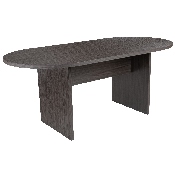 6 Foot (72 inch) Oval Conference Table in Rustic Gray, GC-TL1035-GRY-GG