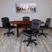 6 Foot (72 inch) Oval Conference Table in Mahogany, GC-TL1035-MHG-GG