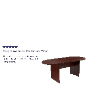 6 Foot (72 inch) Oval Conference Table in Mahogany, GC-TL1035-MHG-GG