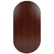 6 Foot (72 inch) Oval Conference Table in Mahogany, GC-TL1035-MHG-GG