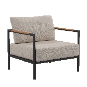 Black Patio Chair and Cushions - GM-201027-1S-GY-GG, GM-201027-1S-GY-GG